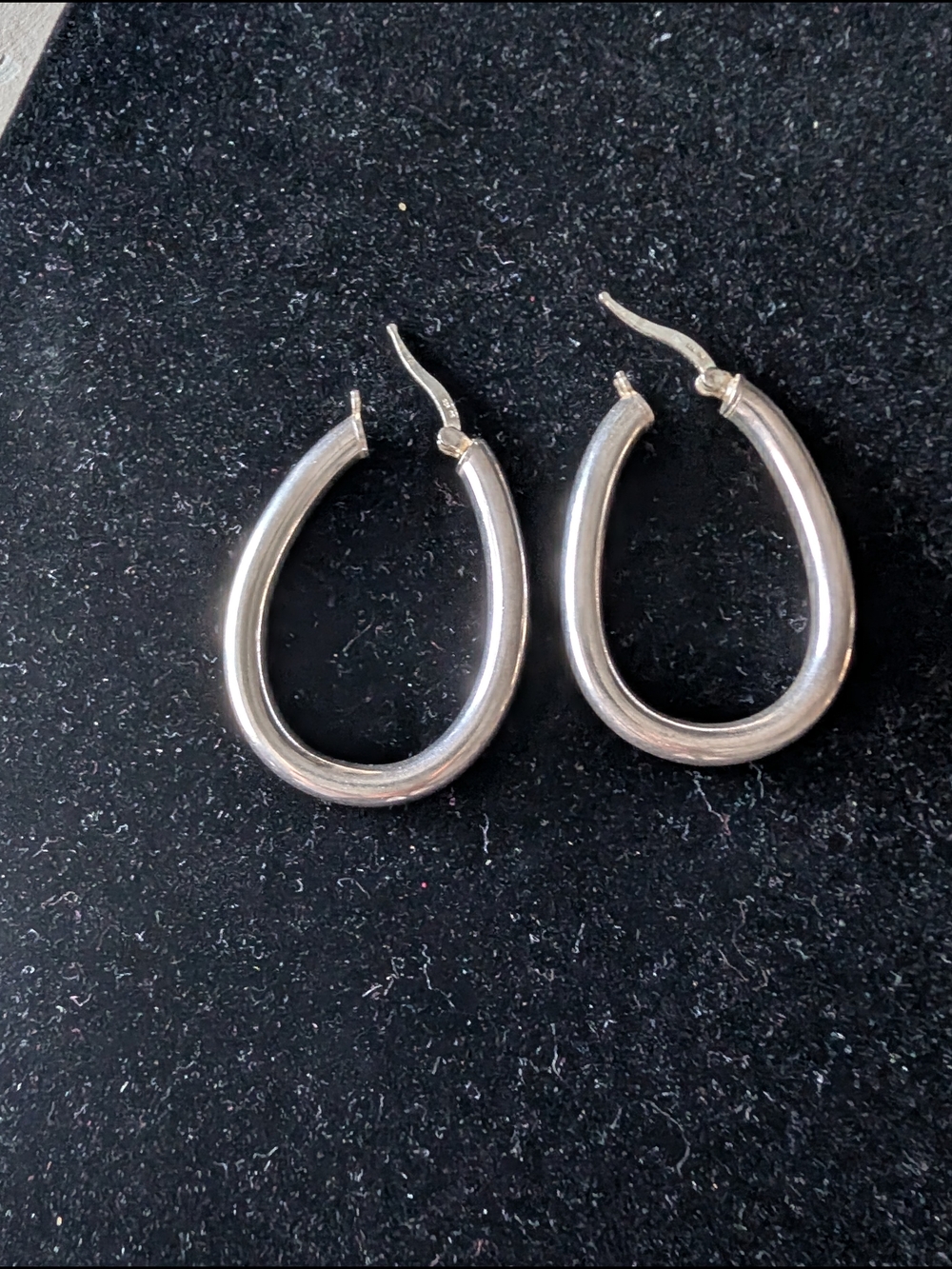 Classic Sterling Silver Teardrop Hoop Earrings